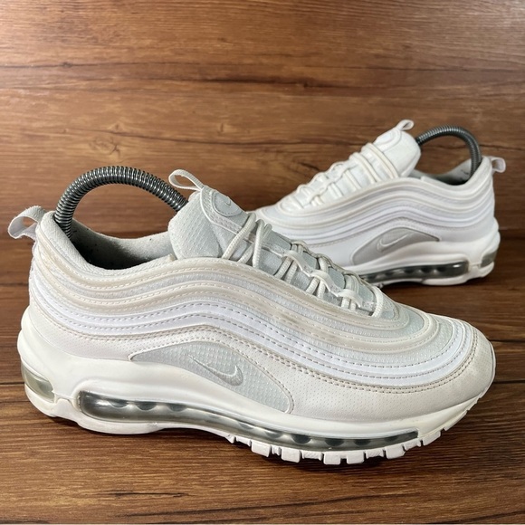 Nike Air Max 97 White Low Top Sneakers Women’s Size 7.5 (6Y) Shoes - Picture 1 of 11